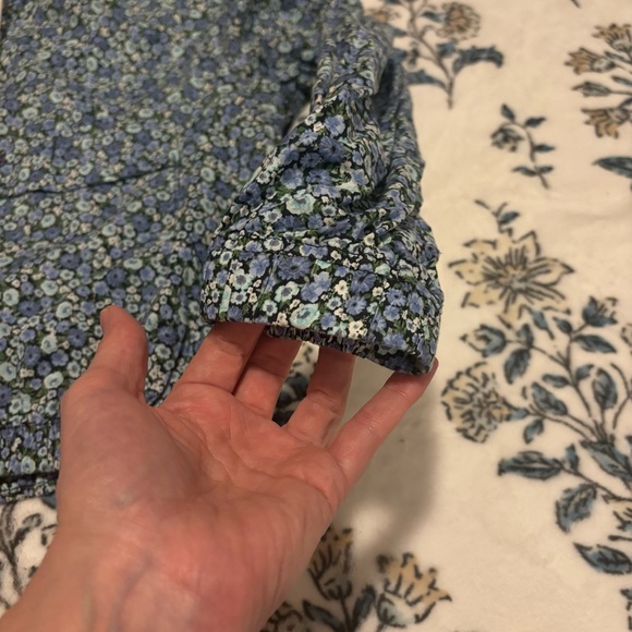 Tommy Hilfiger Blue Floral Cropped Hoodie Top Women’s XS - Picture 5 of 10